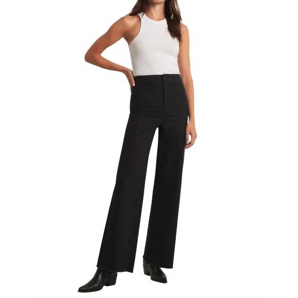 NEW Z SUPPLY rilynn twill pants in black - Picture 1 of 5